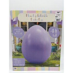 Blow-Up Inflatable Easter Egg 4Ft Tall For Indoor/Outdoor Use Includes Tether Ro
